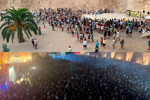 La contradicció de les Voltes: accessos tancats amb 500 manifestants i 3.200 persones a un concert tres dies després