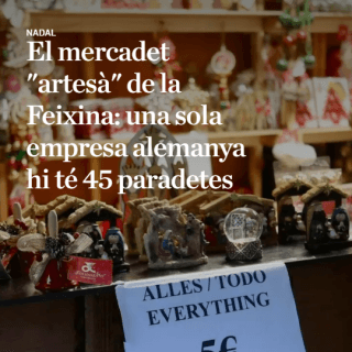 La Feixina: 45 de 60 casetes del mercat de Nadal són d'empresaris alemanys